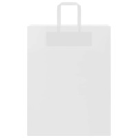 Produktbild för Papperspåsar 250 st med handtag vit 32x12x42 cm