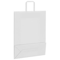 Produktbild för Papperspåsar 250 st med handtag vit 32x12x42 cm