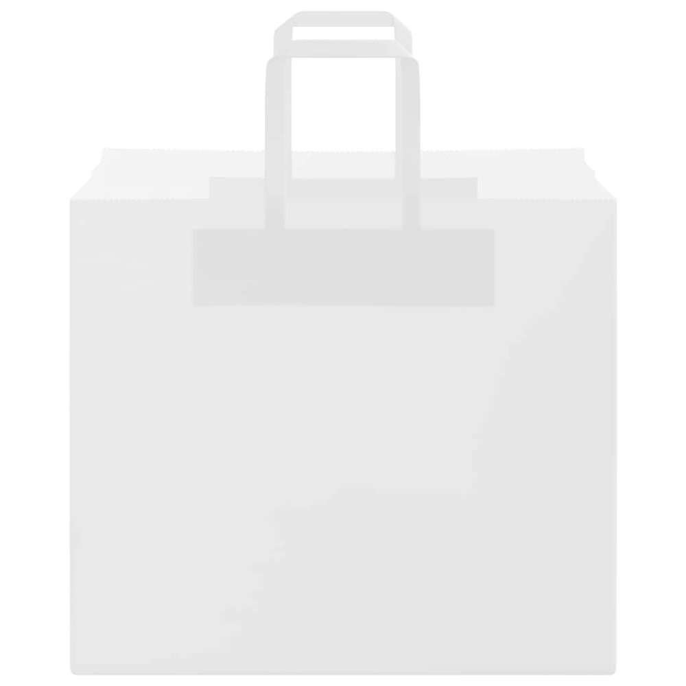 Produktbild för Papperspåsar 250 st med handtag vit 32x22x28 cm