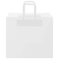Produktbild för Papperspåsar 250 st med handtag vit 32x22x28 cm