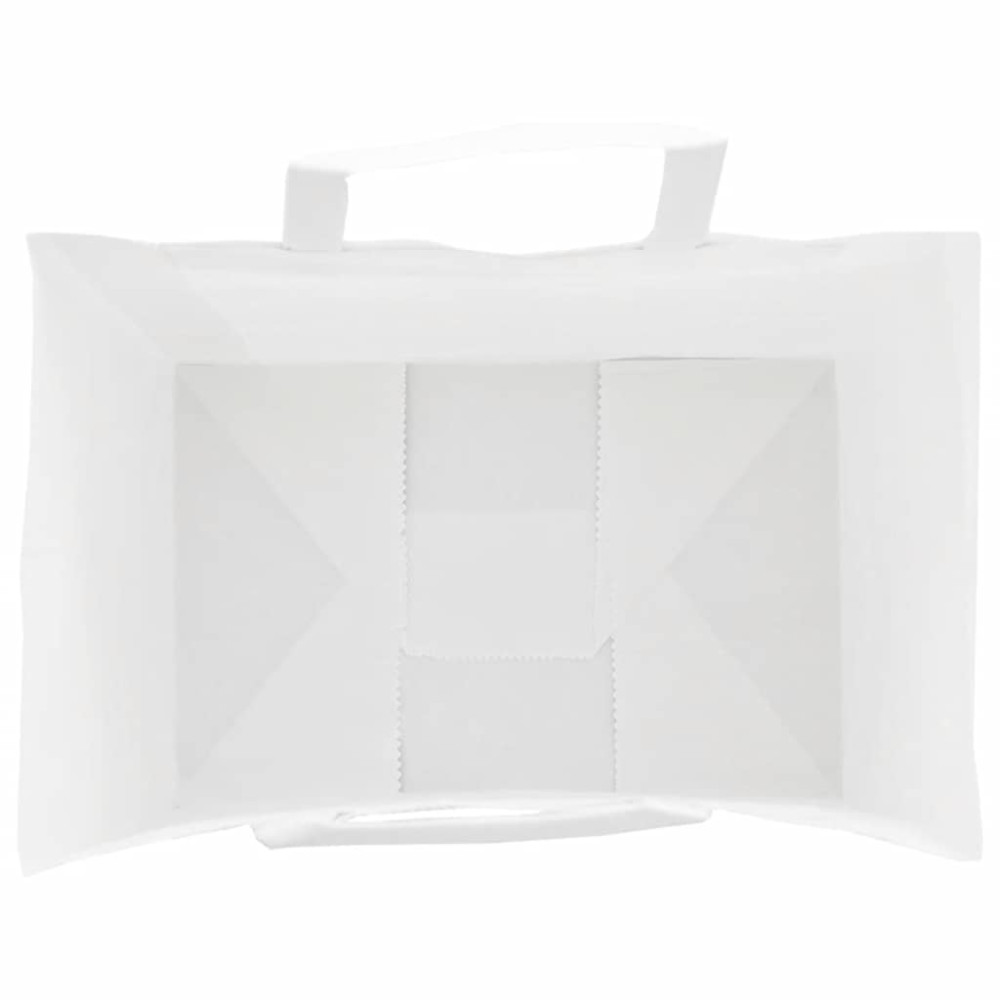 Produktbild för Papperspåsar 250 st med handtag vit 32x22x28 cm