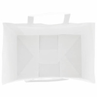 Produktbild för Papperspåsar 250 st med handtag vit 32x22x28 cm