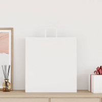 Produktbild för Papperspåsar 250 st med handtag vit 45x17x48 cm