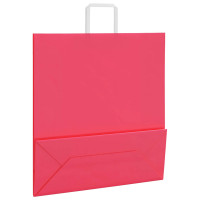 Produktbild för Papperspåsar 50 st med handtag rosa 45x17x48 cm