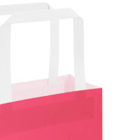 Produktbild för Papperspåsar 250 st med handtag rosa 21x11x31 cm