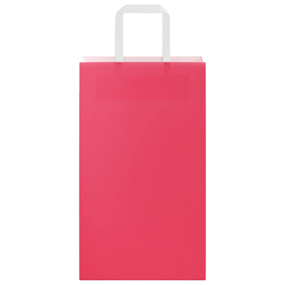 Produktbild för Papperspåsar 250 st med handtag rosa 21x11x36 cm