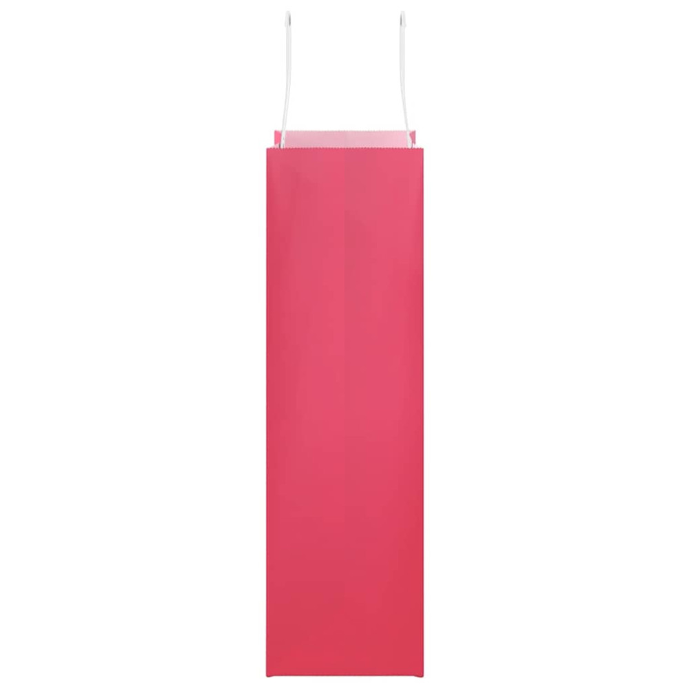 Produktbild för Papperspåsar 250 st med handtag rosa 21x11x36 cm