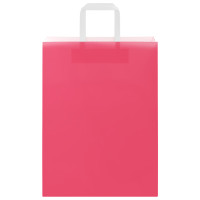 Produktbild för Papperspåsar 250 st med handtag rosa 26x12x35 cm