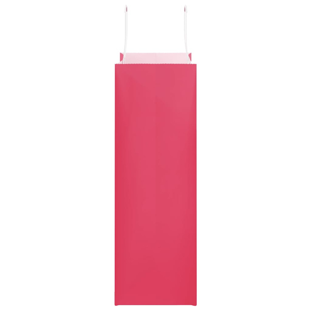 Produktbild för Papperspåsar 250 st med handtag rosa 26x12x35 cm