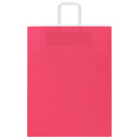 Produktbild för Papperspåsar 250 st med handtag rosa 32x12x42 cm