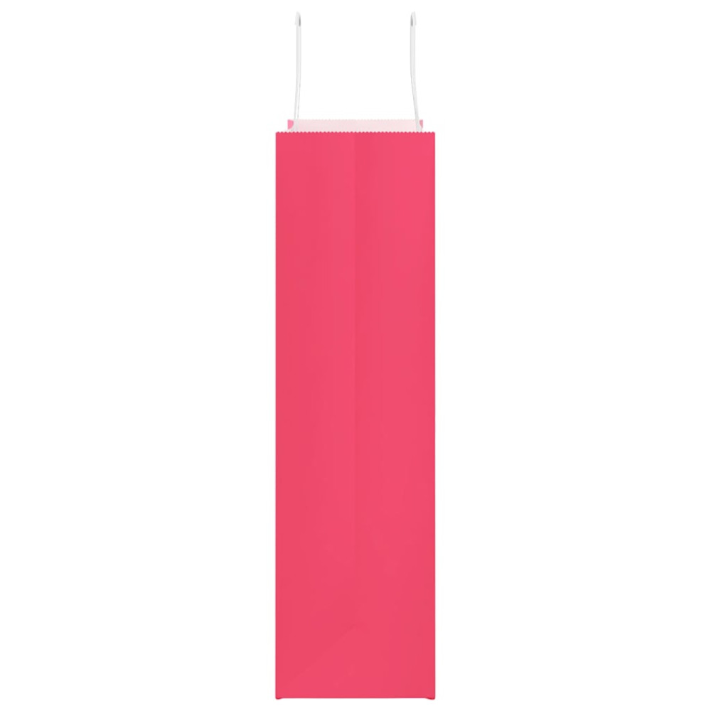 Produktbild för Papperspåsar 250 st med handtag rosa 32x12x42 cm