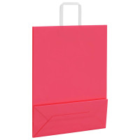 Produktbild för Papperspåsar 250 st med handtag rosa 32x12x42 cm