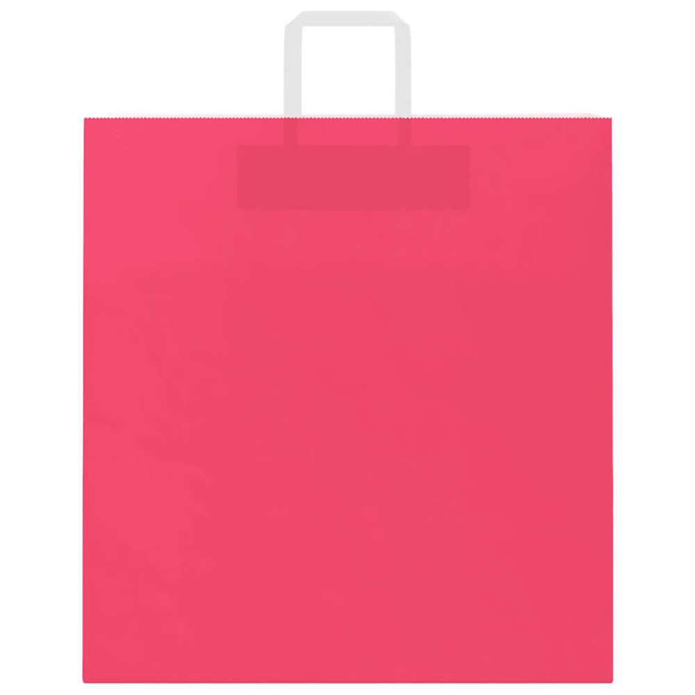 Produktbild för Papperspåsar 250 st med handtag rosa 45x17x48 cm