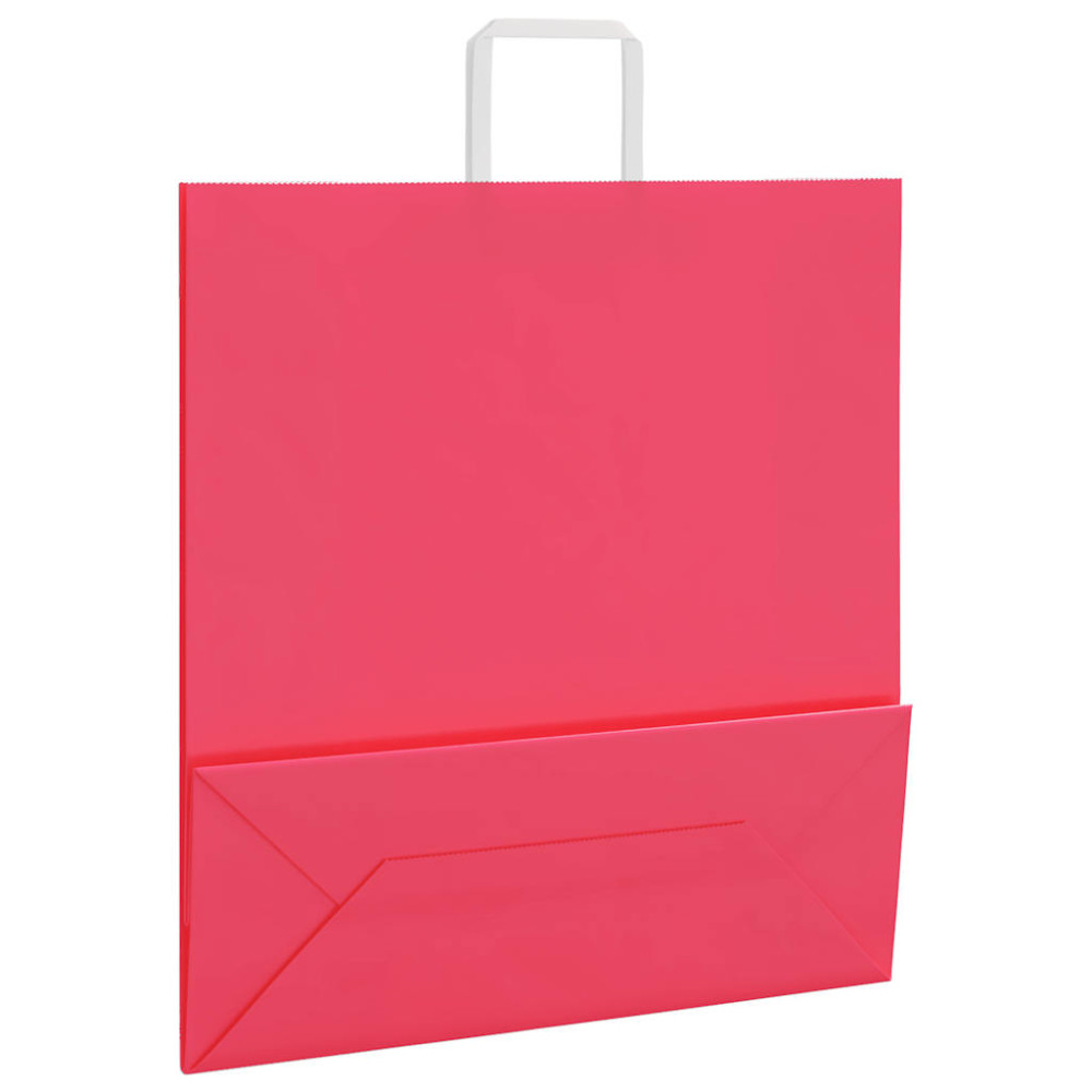 Produktbild för Papperspåsar 250 st med handtag rosa 45x17x48 cm