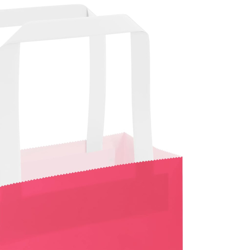 Produktbild för Papperspåsar 250 st med handtag rosa 45x17x48 cm