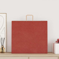 Produktbild för Papperspåsar 250 st med handtag röd 54x15x49 cm