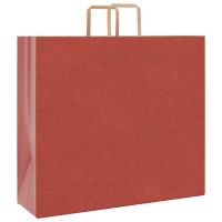 Produktbild för Papperspåsar 250 st med handtag röd 54x15x49 cm