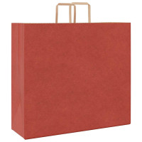 Produktbild för Papperspåsar 250 st med handtag röd 54x15x49 cm