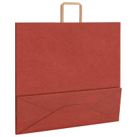 Produktbild för Papperspåsar 250 st med handtag röd 54x15x49 cm