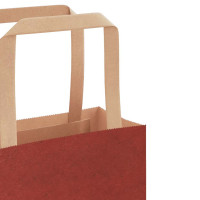 Produktbild för Papperspåsar 250 st med handtag röd 54x15x49 cm