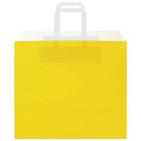 Produktbild för Papperspåsar 250 st med handtag gul 32x22x28 cm