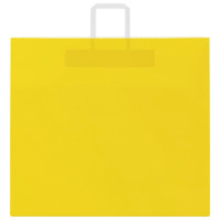 Produktbild för Papperspåsar 250 st med handtag gul 54x15x49 cm
