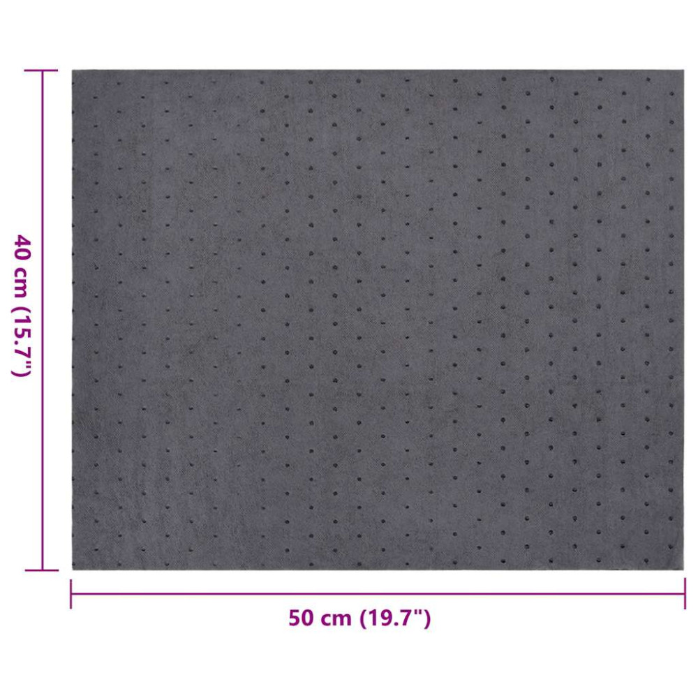 Produktbild för Oljeabsorbentdynor 100 st grå 40x50 cm