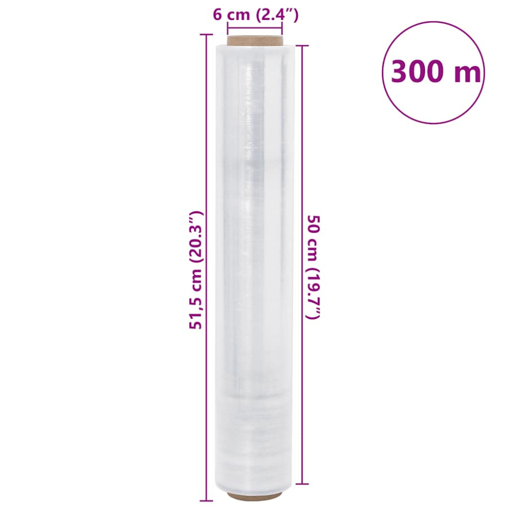 Produktbild för Sträckfilm 6 st transparent 17 μm 50 cm x 300 m