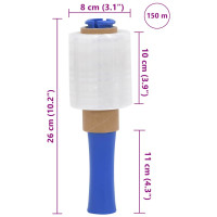 Produktbild för Sträckfilm 50 st transparent 23 μm 10 cm x 150 m