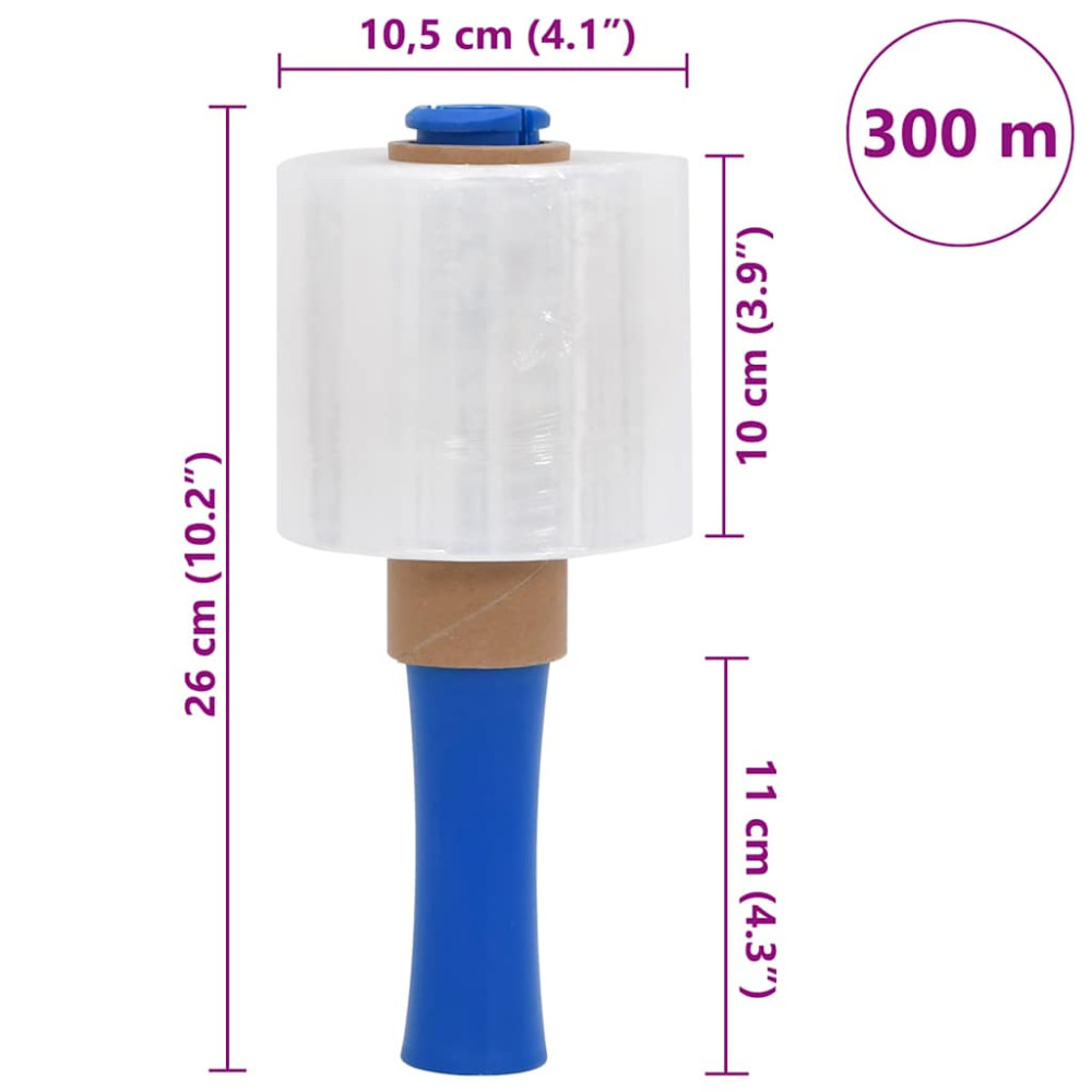 Produktbild för Sträckfilm 10 st transparent 23 μm 10 cm x 300 m