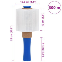 Produktbild för Sträckfilm 10 st transparent 23 μm 10 cm x 300 m
