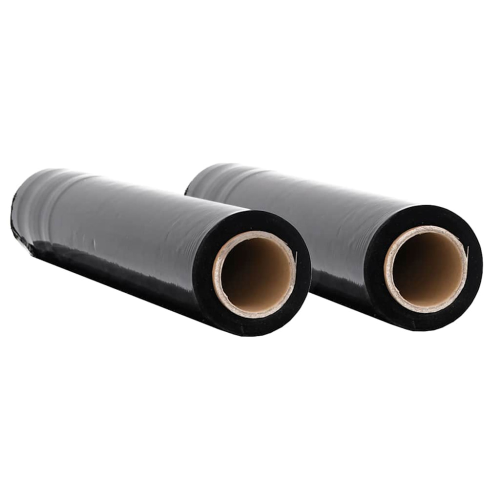 Produktbild för Sträckfilm 2 st Svart 30 μm 50 cm x 300 m