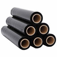 Produktbild för Sträckfilm 6 st Svart 20 μm 50 cm x 300 m