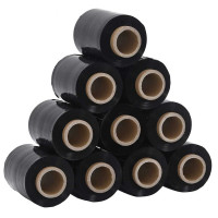 Produktbild för Sträckfilmer 10 st svart 23 μm 10 cm x 300 m