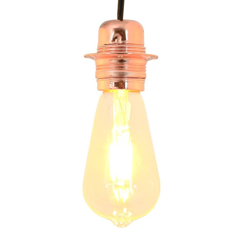 vidaXL Lamphållare 2 st roséguld E27