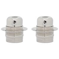 Produktbild för Lamphållare 2 st Satin Nickel E27