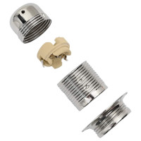 Produktbild för Lamphållare 2 st Satin Nickel E27