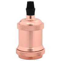 Produktbild för Lamphållare 2 st roséguld E27