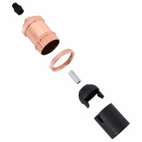 Produktbild för Lamphållare 2 st roséguld E27