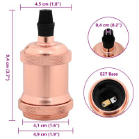 Produktbild för Lamphållare 2 st roséguld E27