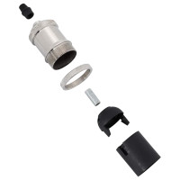 Produktbild för Lamphållare 2 st Satin Nickel E27