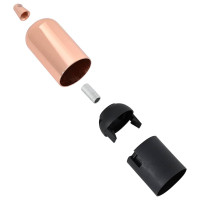 Produktbild för Lamphållare 2 st roséguld E27