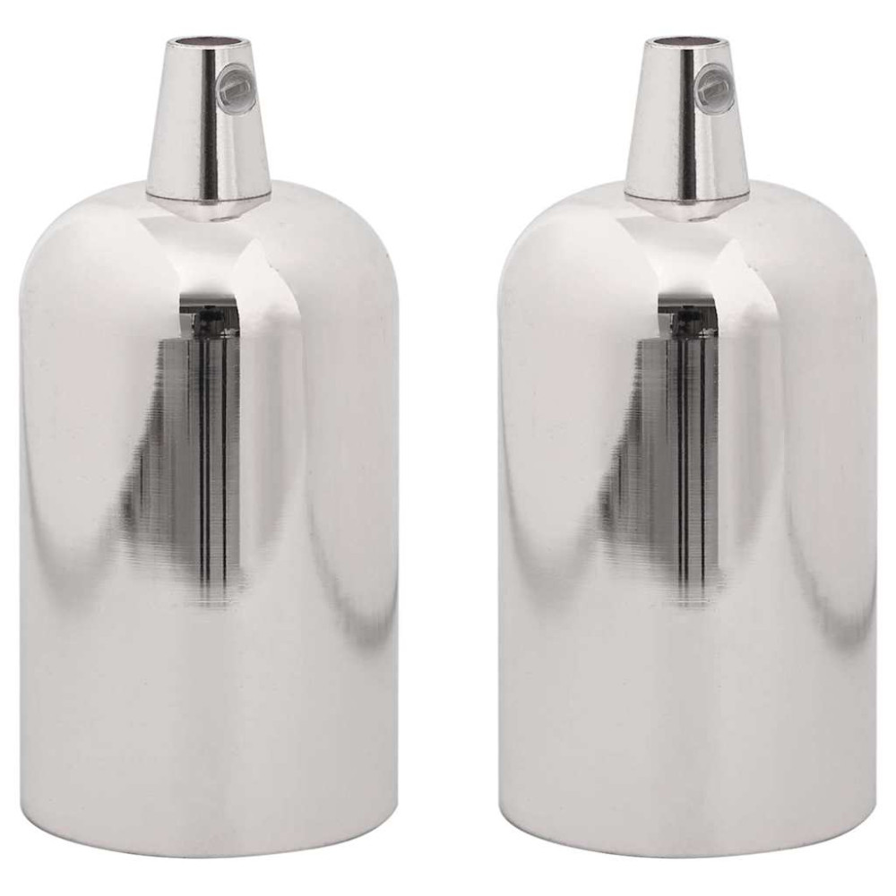 Produktbild för Lamphållare 2 st Satin Nickel E27