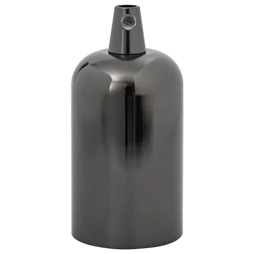 Produktbild för Lamphållare 2 st blank svart E27