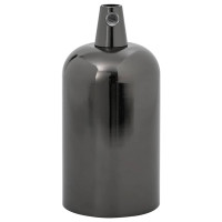 Produktbild för Lamphållare 2 st blank svart E27