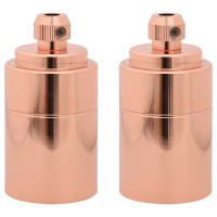 Produktbild för Lamphållare 2 st roséguld E27