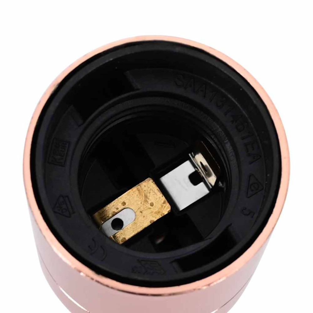 Produktbild för Lamphållare 2 st roséguld E27