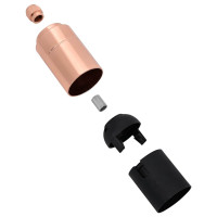 Produktbild för Lamphållare 2 st roséguld E27