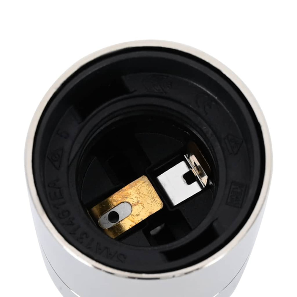 Produktbild för Lamphållare 2 st Satin Nickel E27
