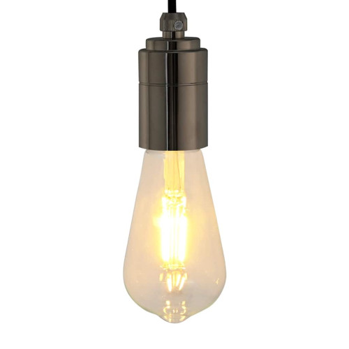 vidaXL Lamphållare 2 st blank svart E27